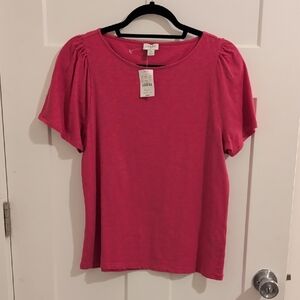 J. Crew Fuchsia Short Sleeve Tee